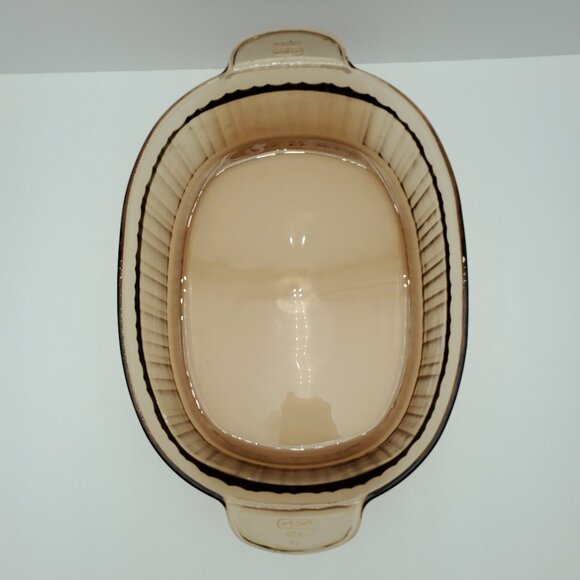 Corning Vision 4 Quart Oval Roaster Visions Amber Dutch Oven Covered Casserole - Picture 4 of 14